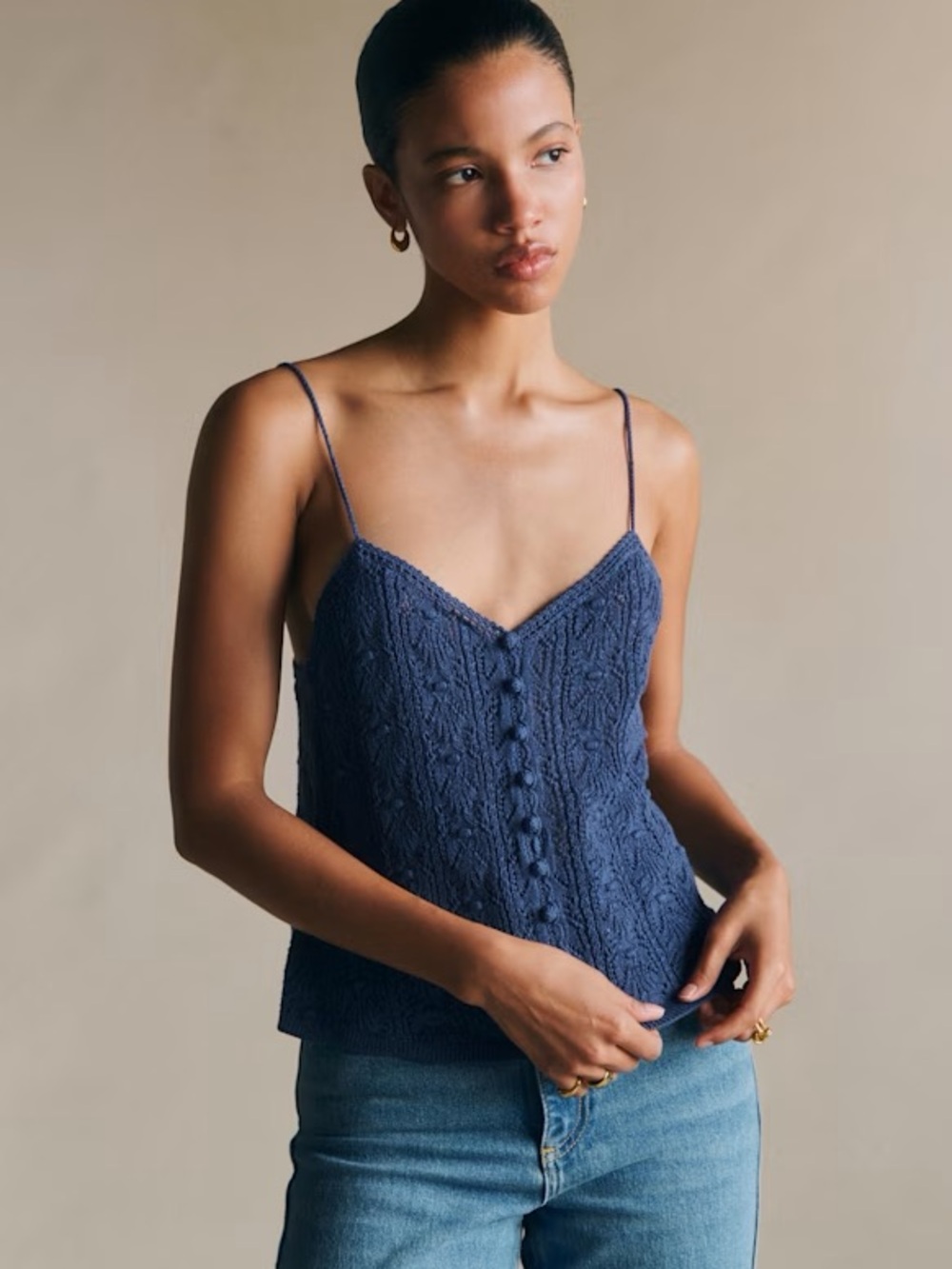 Sezane Francisco Top Size L Color Ecru